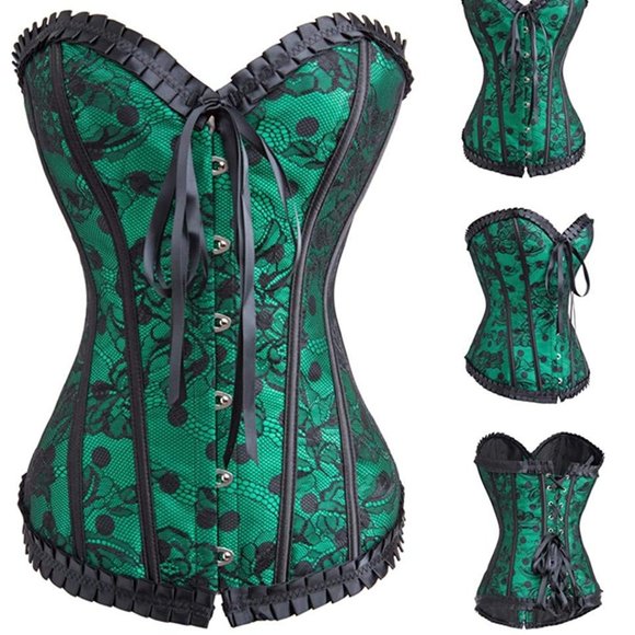 Vintage Gothic Dotted Bustier Corset - Picture 1 of 5